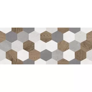 Плитка настенная Laparet Betonhome серый мозаика 20х50 см