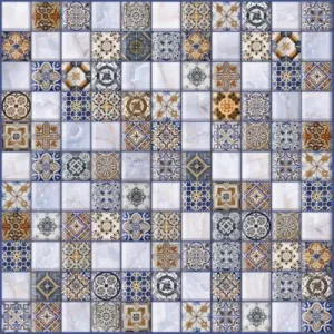 Керамогранит Lasselsberger Ceramics Орнелла синий арт-мозаика 5032-0200 30х30 см