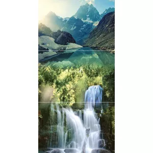 Панно Муза-Керамика Waterfall mountains P3D259 из 3-х плиток 30х60
