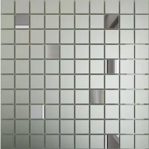 Мозаика ДСТ зеркальная Серебро матовое + Графит См90Г10 2,5 х 2,5/30 x 30 см