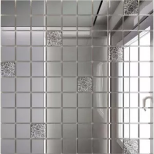 Мозаика ДСТ зеркальная Серебро + Хрусталь С90Х10 2,5 х 2,5/30 x 30 см