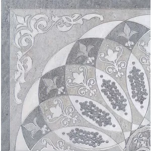 Декор Kerama Marazzi Монтаньоне 1/4 Розона серый лаппатированный HGD\B37\SG1550L 40,2x40,2