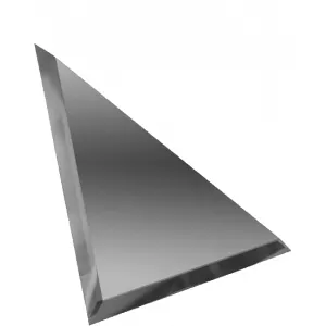 Треугольная зеркальная графитовая плитка ДСТ с фацетом 1 см ТЗГ1-04 - 30х30 см