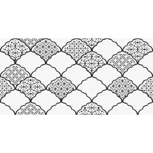 Декор Lasselsberger Ceramics Эллен черно-белый 20х40 см