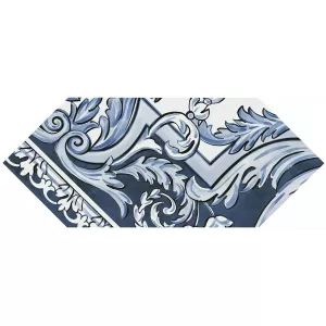 Декор Kerama Marazzi Алмаш глянцевый синий 14х34 см